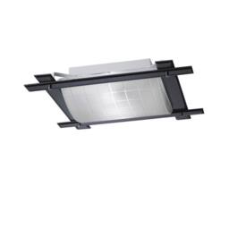 Netlighting Leo Flush Ceiling 3 Light Black Chrome Smoked Mirror