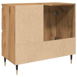 Berkfield Home Bathroom Cabinet Artisan Oak 65x33x60 cm Engineered Wood in Brown - Size: 65 x 33 x 60 cm - thumbnail 6