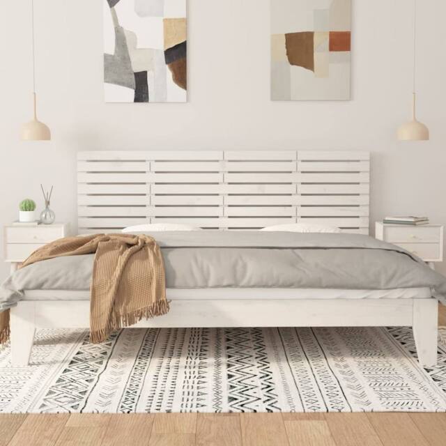Berkfield Home Wall Headboard White 166x3x63 cm Solid Wood Pine - Size: 166 x 3 x 63 cm - image 1