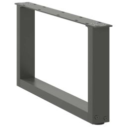 Berkfield Home Coffee Table Legs U-Shaped 2 pcs Anthracite 70x(30-31) cm Steel in Black - thumbnail 4