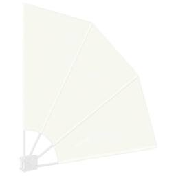 Berkfield Home Balcony Privacy Screen Folding Manual Cream 115 x 115 cm Fabric - thumbnail 5