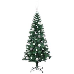 Berkfield Home Elegant Artificial Pre-lit Christmas Tree Green 150 cm PVC & Metal - thumbnail 4