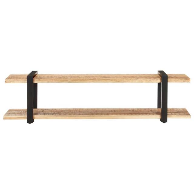 Berkfield Home TV Cabinet 160x40x40 cm Solid Rough Mango Wood in Brown - Size: 160 x 40 x 40 cm - image 1