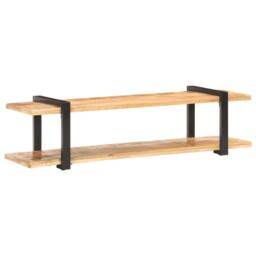 Berkfield Home TV Cabinet 160x40x40 cm Solid Rough Mango Wood in Brown - Size: 160 x 40 x 40 cm - thumbnail 2