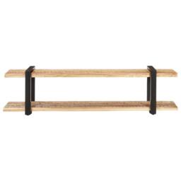 Berkfield Home TV Cabinet 160x40x40 cm Solid Rough Mango Wood in Brown - Size: 160 x 40 x 40 cm - thumbnail 1