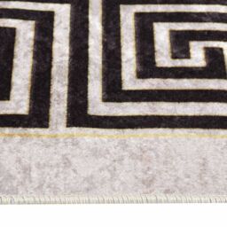 Berkfield Home Rug Washable 80x300 cm Light Beige Anti Slip - Size: 100 cm diameter - thumbnail 6