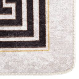 Berkfield Home Rug Washable 80x300 cm Light Beige Anti Slip - Size: 100 cm diameter - thumbnail 3