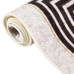 Berkfield Home Rug Washable 80x300 cm Light Beige Anti Slip - Size: 100 cm diameter - thumbnail 5