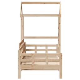 Berkfield Home Beautiful Day Bed with Roof without Mattress 80x200 cm Solid Wood in Natural - thumbnail 7