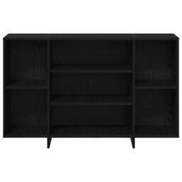 Berkfield Home Sideboard with Shelf Black oak 120 x 30 x 75 cm Engineered wood - thumbnail 4