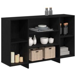 Berkfield Home Sideboard with Shelf Black oak 120 x 30 x 75 cm Engineered wood - thumbnail 3