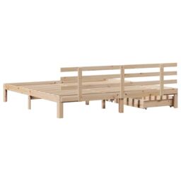 Berkfield Home Bed Frame with Drawers without Mattress 200x200 cm in Brown - thumbnail 6