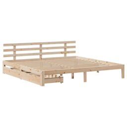 Berkfield Home Bed Frame with Drawers without Mattress 200x200 cm in Brown - thumbnail 3