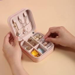 KORVIXA Pink Portable Jewellery Box Organizer - thumbnail 4