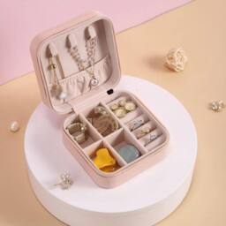 KORVIXA Pink Portable Jewellery Box Organizer - thumbnail 3