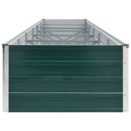Berkfield Home Garden Raised Bed Galvanised Steel 480x80x45 cm Green - Size: 480 x 80 x 45 cm - thumbnail 4