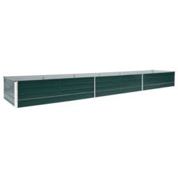 Berkfield Home Garden Raised Bed Galvanised Steel 480x80x45 cm Green - Size: 480 x 80 x 45 cm - thumbnail 3
