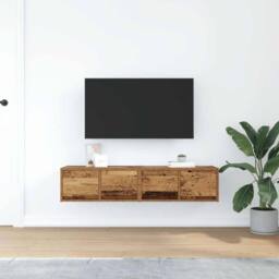 Berkfield Home TV Cabinets 2 pcs Old Wood 60x31x25.5 cm Engineered Wood in Brown - thumbnail 3