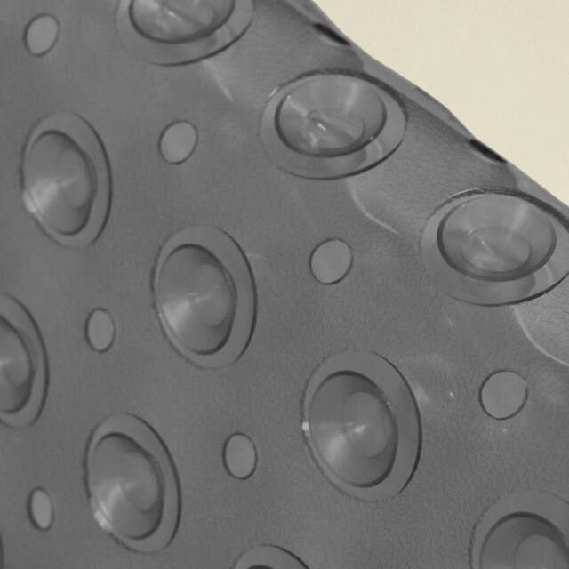 VOGREX Extra Large Grey Rubber Bath Mat Strong Suction Non Slip Anti-Mold - image 1