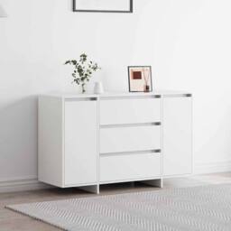 Berkfield Home Sideboard White 120x41x75 cm Engineered Wood - Size: 120 x 41 x 75 cm - thumbnail 2