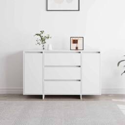 Berkfield Home Sideboard White 120x41x75 cm Engineered Wood - Size: 120 x 41 x 75 cm - thumbnail 4