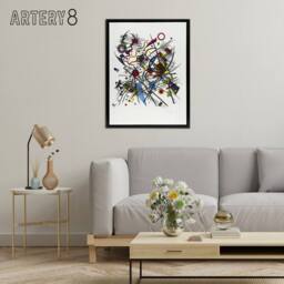 "Artery8 Abstract for Fourth Bauhaus Portfolio Kandinsky Framed Canvas Wall Art in White - Size: W24"" x H32""" - thumbnail 3