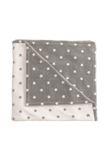 Helena Springfield 'Star Woven Cotton' Throw in Grey - Size: 150 cm x 200 cm - image 1