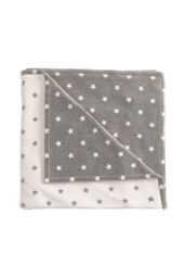 Helena Springfield 'Star Woven Cotton' Throw in Grey - Size: 150 cm x 200 cm - thumbnail 1