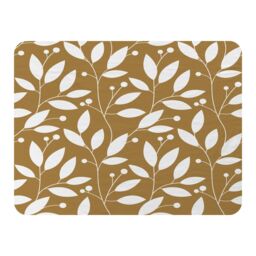 Benjamin Tate Design White Leaves Blanket in Natural - Size: 120 cm x 150 cm - thumbnail 1