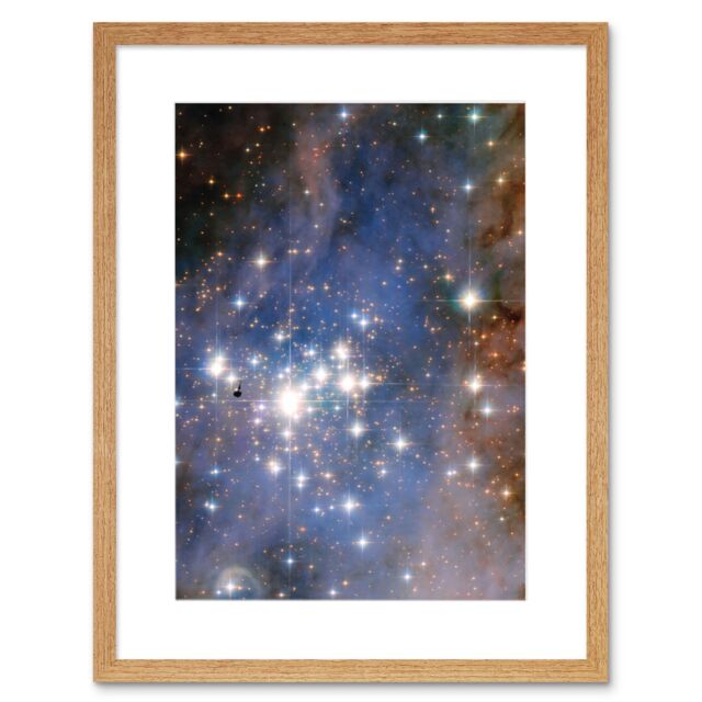 Artery8 Wall Art Print Hubble Space Astronomy Trumpler 14 Large Luminous Blue Stellar Cluster In Milky Way Starbirth Region w/ Small Dark Knot Gas - image 1