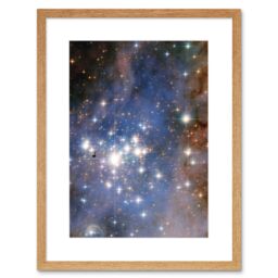 Artery8 Wall Art Print Hubble Space Astronomy Trumpler 14 Large Luminous Blue Stellar Cluster In Milky Way Starbirth Region w/ Small Dark Knot Gas - thumbnail 1