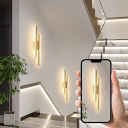 Pheashine Gold 40cm Nordic LED Wall Light 3000K-6500K Tri-Tone Acrylic - thumbnail 6