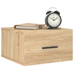 Berkfield Home Wall-mounted Bedside Cabinets 2 pcs Sonoma Oak 35x35x20 cm in Brown - Size: 35 x 35 x 20 cm - thumbnail 3