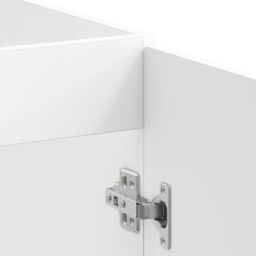 Berkfield Home Porto Sink Base Cabinet with Sink - White, 80x46x84.5 cm, Made of Engineered Wood in White - Size: 80x46x84.5 cm - thumbnail 6