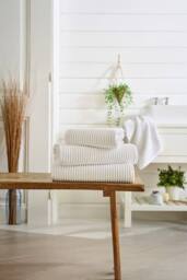 Deyongs Sereno Soft Textured Towel In 550GSM Pure Zerotwist Cotton in White
