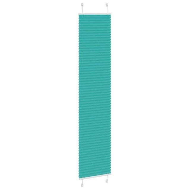 Berkfield Home Pleated Blind Petrol Green 50x200 cm Fabric Width 49.4 cm Polyester in Turquoise - image 1
