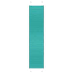 Berkfield Home Pleated Blind Petrol Green 50x200 cm Fabric Width 49.4 cm Polyester in Turquoise - thumbnail 2