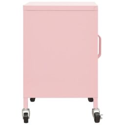 Berkfield Home Storage Cabinet Pink 60x35x56 cm Steel - Size: 60 x 35 x 56 cm - thumbnail 4
