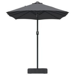 Berkfield Home Garden Parasol Folding Anthracite 385 x 209 x 244 cm Fabric - thumbnail 5