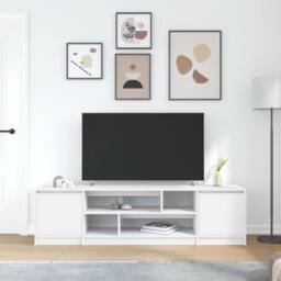 Berkfield Home TV Cabinet White 188.5x41x50 cm Engineered Wood - thumbnail 1