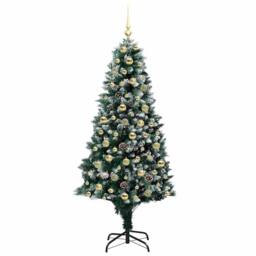 Berkfield Home Artificial Christmas Tree with 300 LEDs with Stand Green 180 cm - thumbnail 4