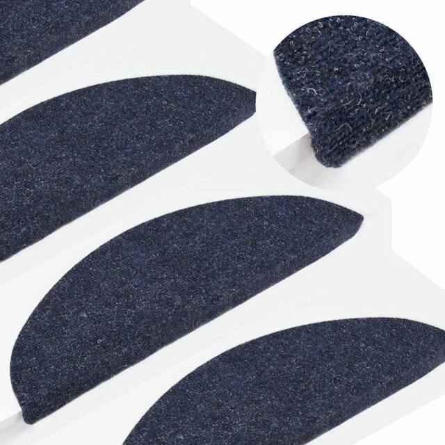 Berkfield Home Stair Mats Self-adhesive 15 pcs 56x17x3 cm Blue - Size: Medium - image 1