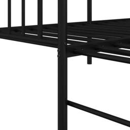 Berkfield Home Modern Daybed Frame with Trundle Black 80x200 cm Steel - thumbnail 9