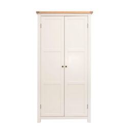 Cabinet Bits Maggiori 2 Door Wardrobe Brass Knob in Off-White