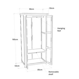 Cabinet Bits Maggiori 2 Door Wardrobe Brass Knob in Off-White - thumbnail 6