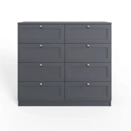 FWStyle Artus Grey 8 Drawer Chest Of Drawers Deep Drawers Bedroom Storage Furniture - thumbnail 2
