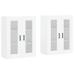 Berkfield Home Wall Mounted Cabinets 2 pcs White Engineered Wood - thumbnail 2