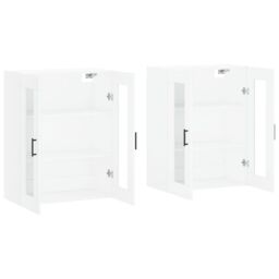 Berkfield Home Wall Mounted Cabinets 2 pcs White Engineered Wood - thumbnail 4
