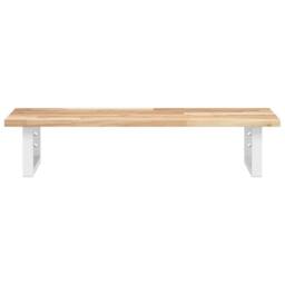 Berkfield Home Basin Shelf Wall Mounted Steel & Solid Wood Acacia in Brown - thumbnail 4