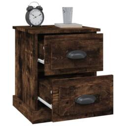 Berkfield Home Bedside Cabinet Smoked Oak 39x39x47.5 cm Engineered Wood in Brown - thumbnail 5